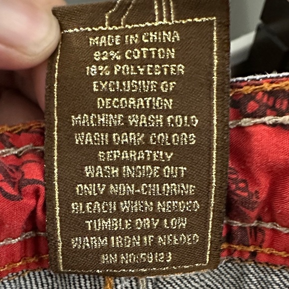 VTG Y2K Notorious B.I.G. Gray Distressed Denim Jeans Hip Hop Grunge Men's 36x30 - Picture 3 of 15